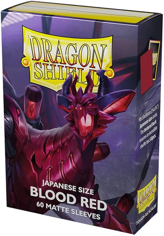 Dragon Shield Blood Red 60 Japanese Sleeves
