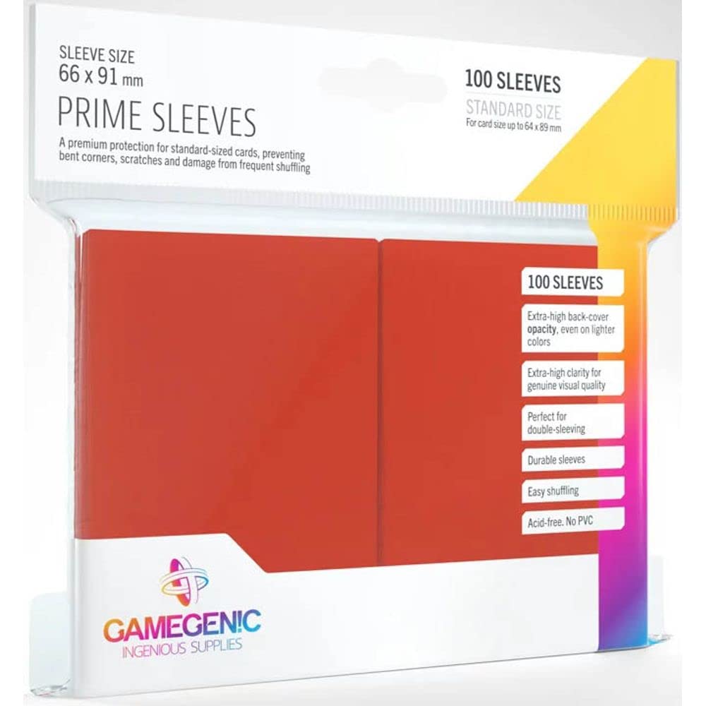 Game Genic Red 100 Standard Sleeves