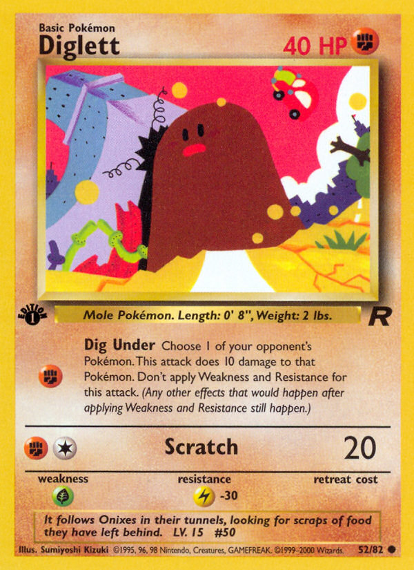 Diglett - Team Rocket (Common) [TR-52] English / Near Mint / Normal