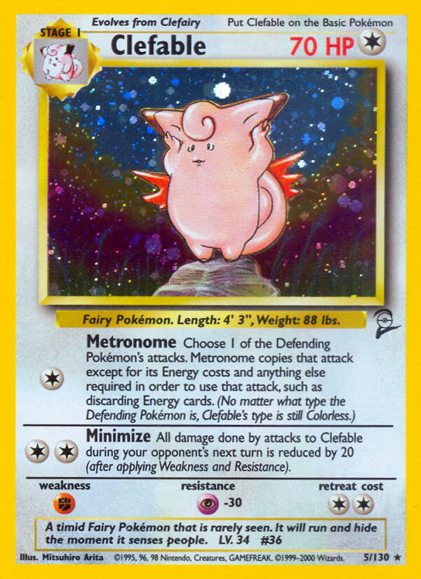 Clefable - Base Set 2 (Rare Holo) [B2-5] English / Near Mint / Normal