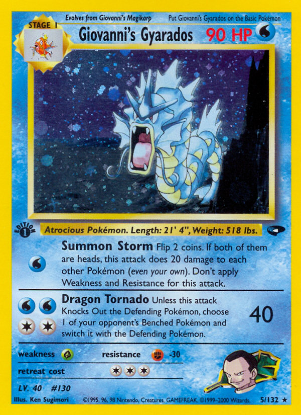Giovanni's Gyarados - Gym Challenge (Rare Holo) [G2-5] English / Excellent / Normal