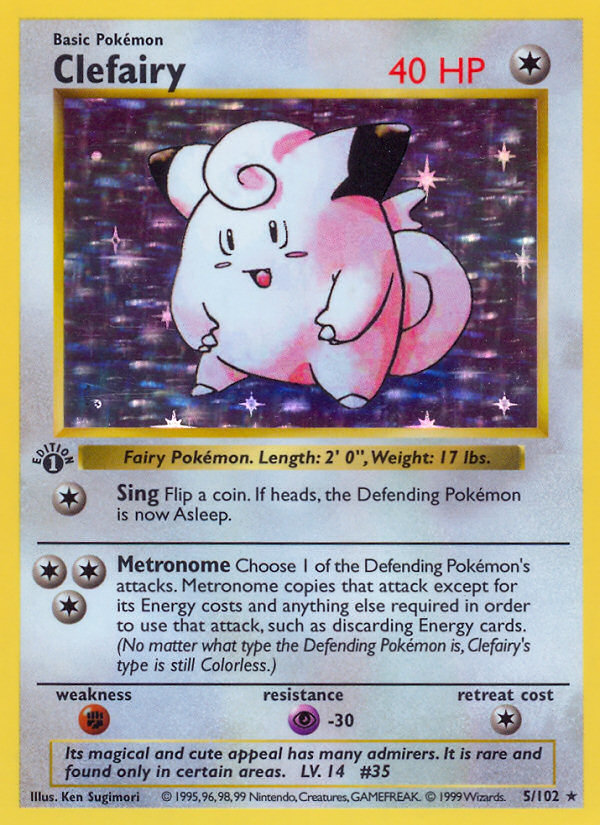 Clefairy - Base (Rare Holo) [BS-5] English / Excellent / Normal