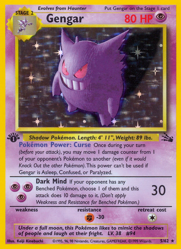 Gengar - Fossil (Rare Holo) [FO-5] English / Good / Normal