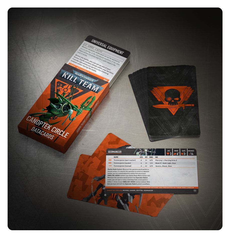 KILL TEAM DATACARDS: CANOPTEK CIRCLE (ENG)