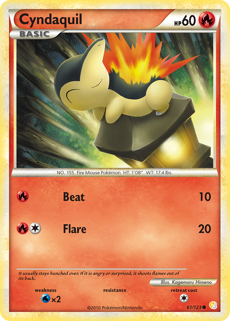 Cyndaquil - HeartGold & SoulSilver (Common) [HS-61] English / Near Mint / Normal