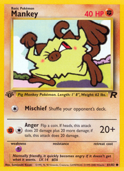 Mankey - Team Rocket (Common) [TR-61] English / Near Mint / Normal