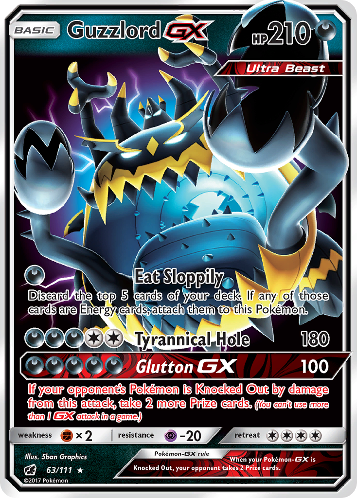 Guzzlord-GX - Crimson Invasion (Rare Holo GX) [CIN-63] English / Near Mint / Normal
