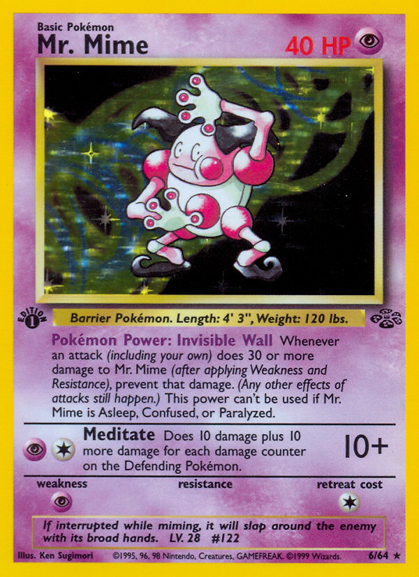 Mr. Mime - Jungle (Rare Holo) [JU-6] English / Near Mint / Normal