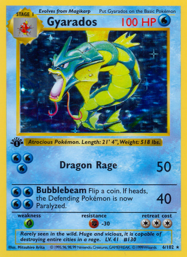 Gyarados - Base (Rare Holo) [BS-6] English / Light Played / Normal
