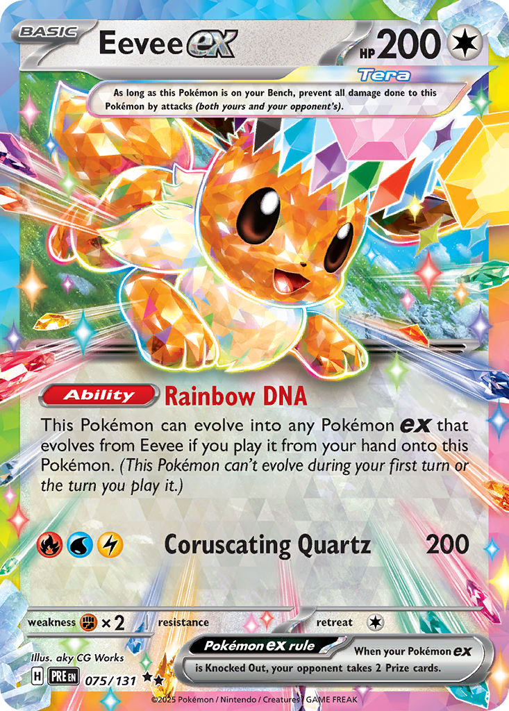 Eevee ex - Prismatic Evolutions (Double Rare) [PRE-75] English / Near Mint / Normal