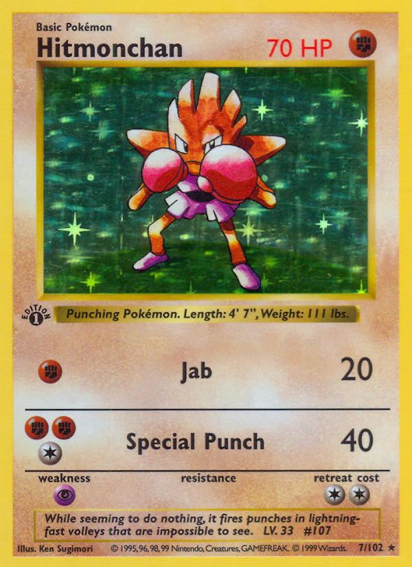 Hitmonchan - Base (Rare Holo) [BS-7] English / Near Mint / Normal