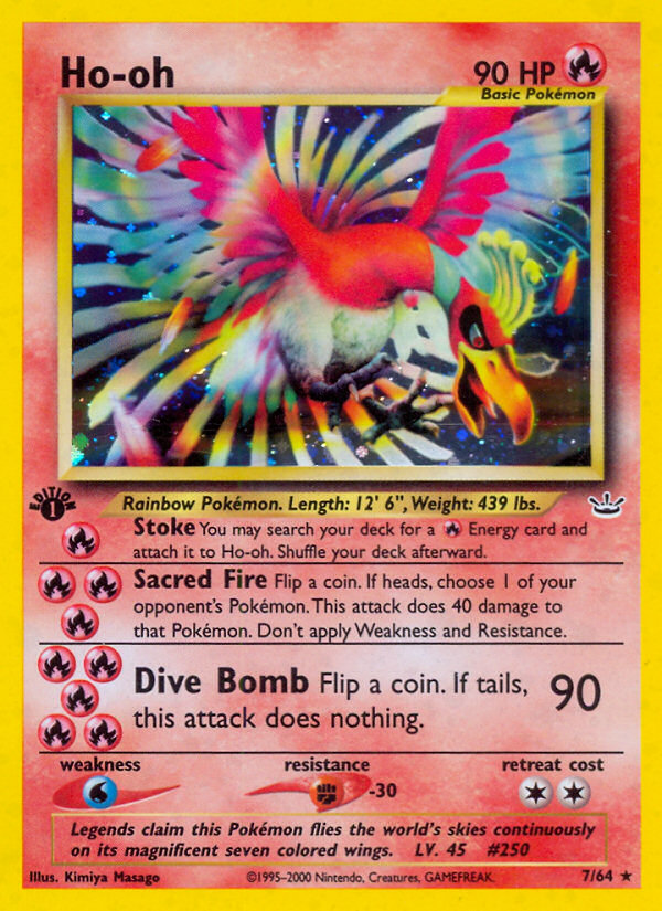 Ho-oh - Neo Revelation (Rare Holo) [N3-7] English / Good / Normal