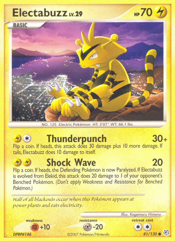Electabuzz - Diamond & Pearl (Common) [DP-81] English / Near Mint / Normal