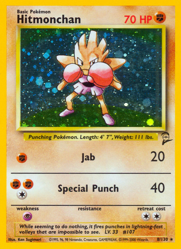 Hitmonchan - Base Set 2 (Rare Holo) [B2-8] English / Good / Normal