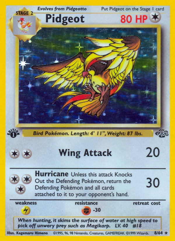 Pidgeot - Jungle (Rare Holo) [JU-8] English / Light Played / Normal