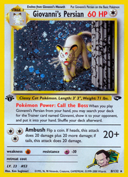 Giovanni's Persian - Gym Challenge (Rare Holo) [G2-8] English / Good / Normal