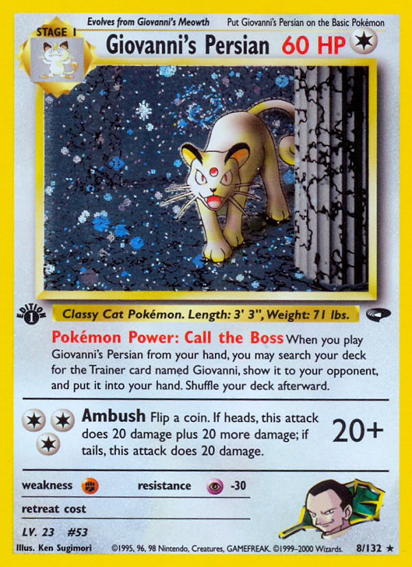 Giovanni's Persian - Gym Challenge (Rare Holo) [G2-8] English / Good / Normal