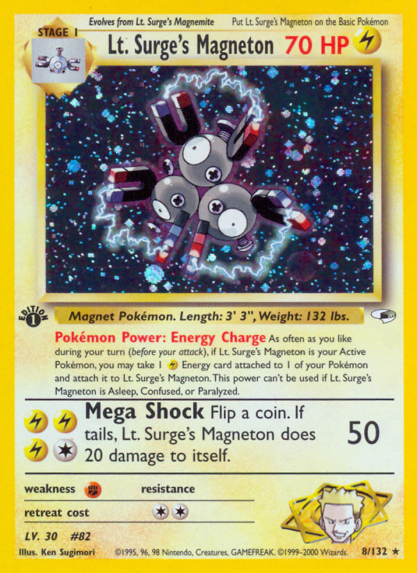 Lt. Surge's Magneton - Gym Heroes (Rare Holo) [G1-8] English / Near Mint / Normal