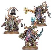 Malignant Plaguecaster, Noxious Blightbringer, and Plague Marine Champion (CHOSEN OF MORTARION)