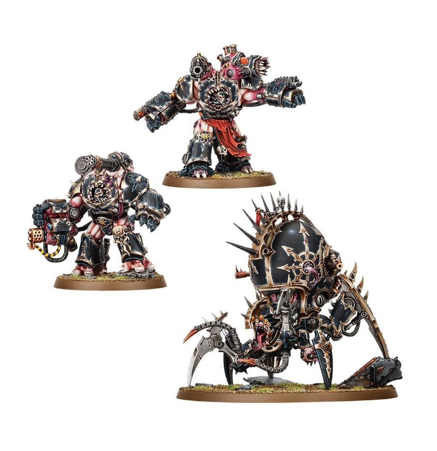 Chaos Space Marines Warpforged: Venomcrawler and Obliterators