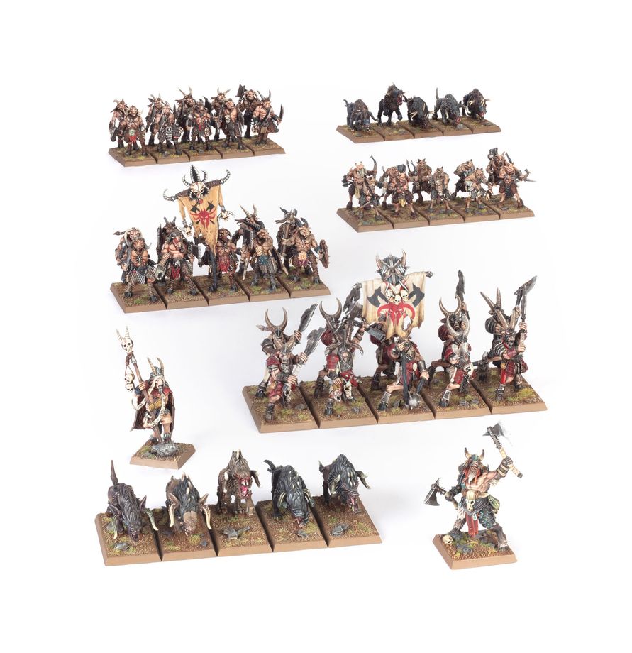 Warhammer The Old World: Beastmen Brayheads Battle March Army