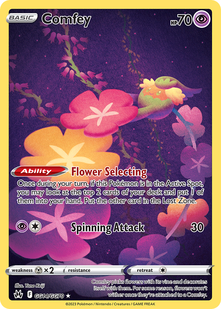 Comfey - Crown Zenith Galarian Gallery (Trainer Gallery Rare Holo) [CRZ-GG14] English / Near Mint / Normal