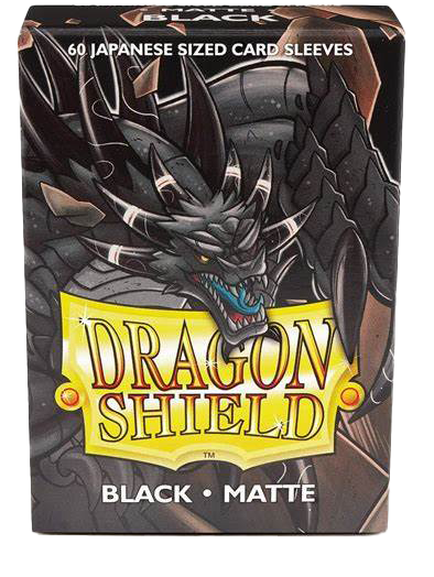 Dragon Shield Sleeves - Matte Black - Japanese Size - 60(ct)