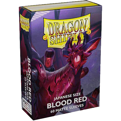 Dragon Shield Sleeves - Matte Blood Red - Japanese Size - 60(ct)