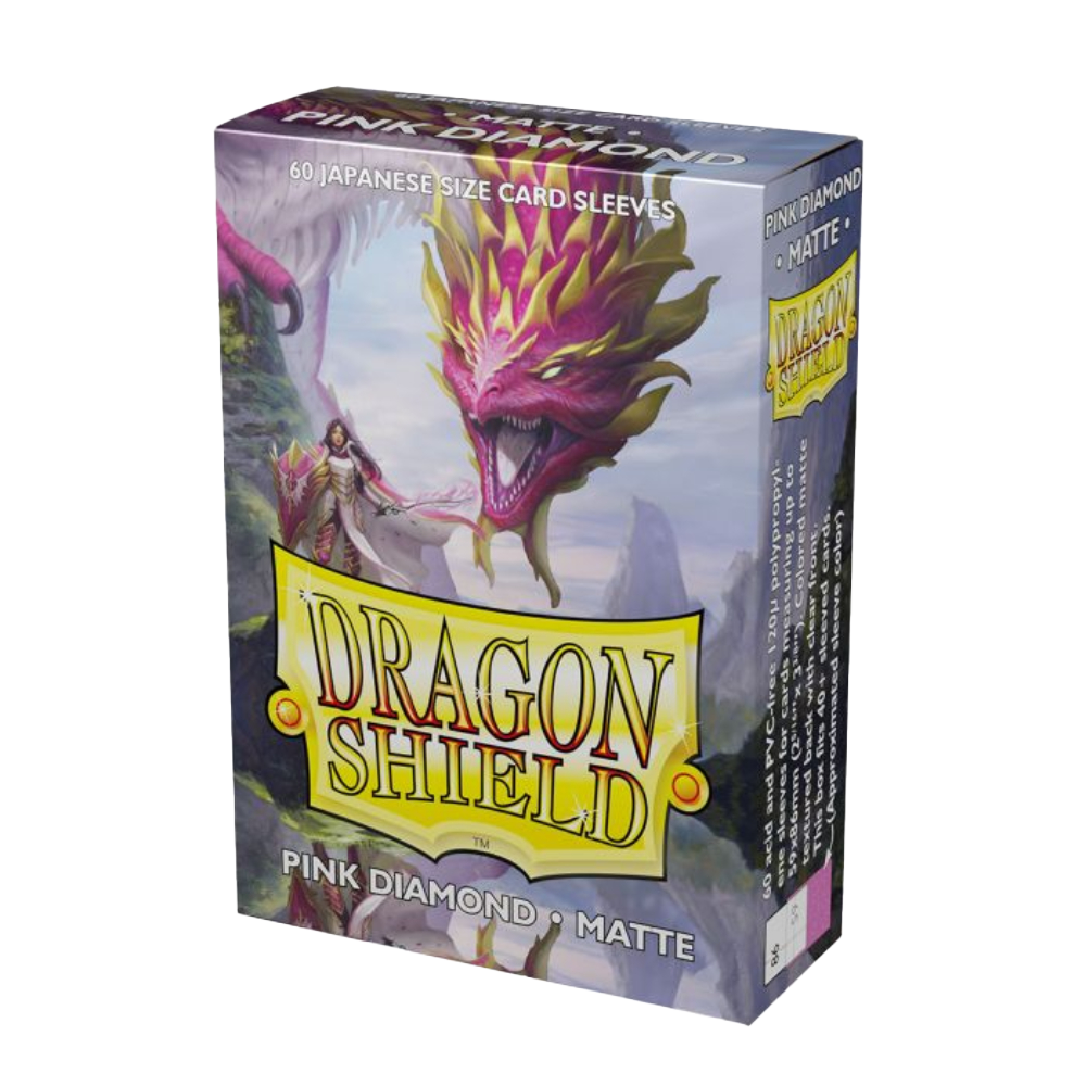Dragon Shield Sleeves - Matte Pink Diamond - Japanese Size - 60(ct)