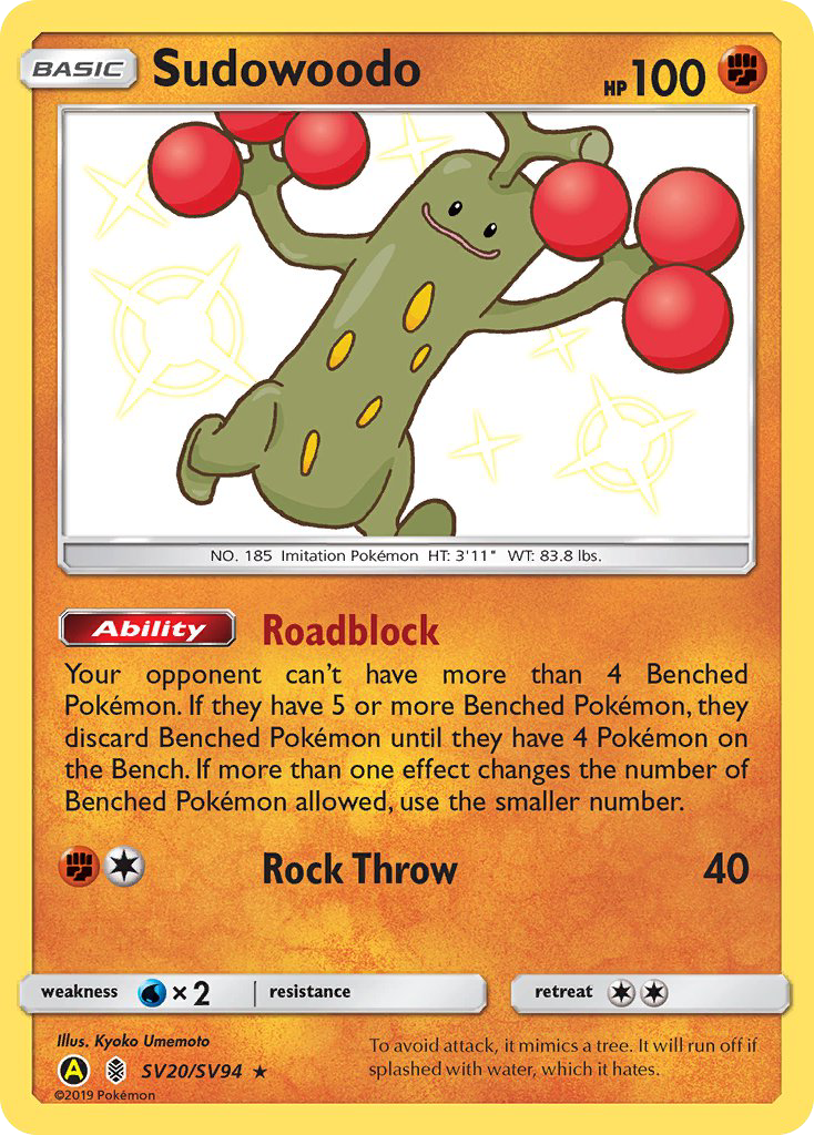 Sudowoodo - Hidden Fates Shiny Vault (Rare Shiny) [SV20] English / Near Mint / Normal