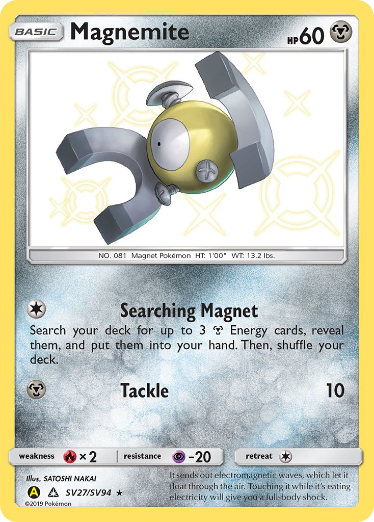 Magnemite - Hidden Fates Shiny Vault (Rare Shiny) [SV27] English / Near Mint / Normal