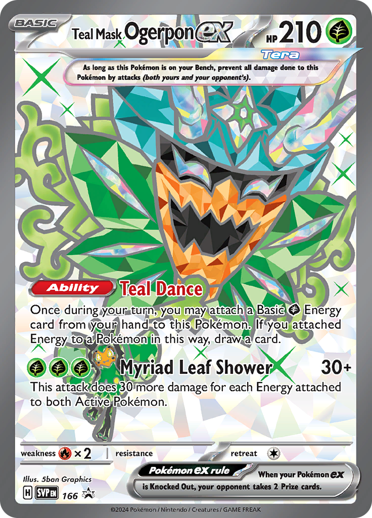 Teal Mask Ogerpon ex - Scarlet & Violet Black Star Promos (Promo) [PR-SV-166] English / Near Mint / Normal