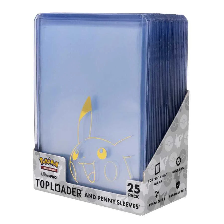 Pokemon Pikachu Toploader Penny Sleeves Combo Pack