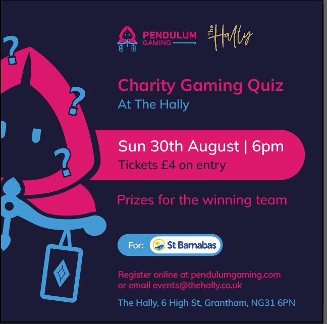 The Hally x Pendulum Gaming Charity Pub Quiz