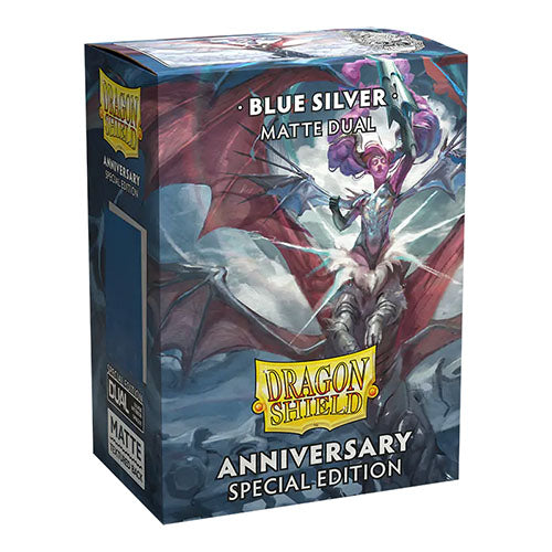 Dragon Shield Cobalt/Silver Dual Matte 100 Standard Sleeves