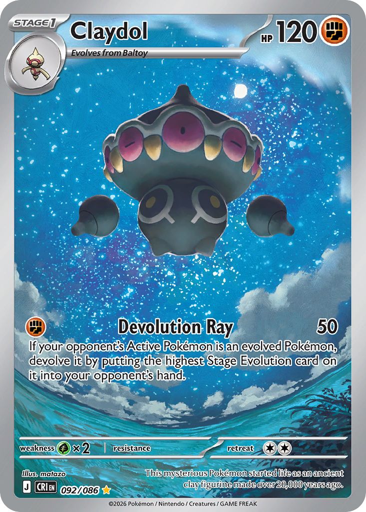 Claydol - Chaos Rising (Illustration Rare) [CRI-92] English / Near Mint / Normal