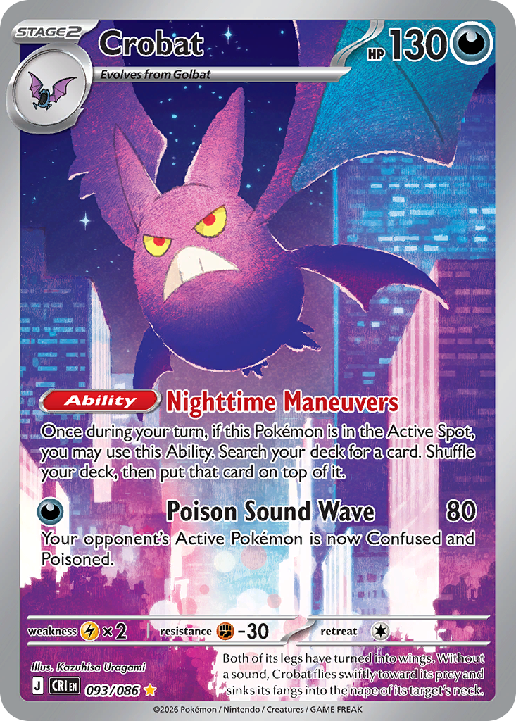 Crobat - Chaos Rising (Illustration Rare) [CRI-93] English / Near Mint / Normal