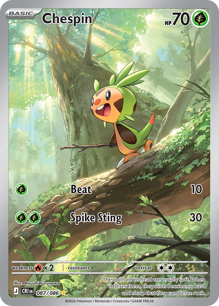 Chespin - Chaos Rising (Illustration Rare) [CRI-87] English / Near Mint / Normal