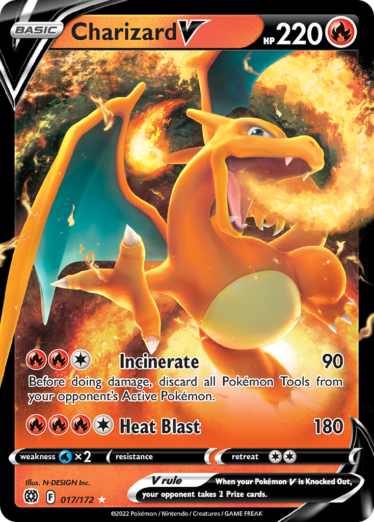 Charizard V - Brilliant Stars (Rare Holo V) [BRS-17] English / Near Mint / Normal